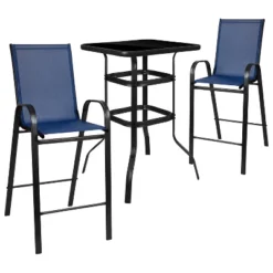 Flash Furniture Outdoor Dining Set - 2-Person Bistro Set - Outdoor Glass Bar Table With All-Weather Patio Stools -Flash Furniture Sales Store GUEST e049e8ca c5d3 4308 b8c0 431494a2bbe4