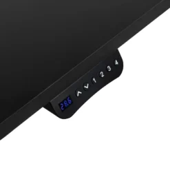 Flash Furniture 48" Wide Black Electric Height Adjustable Standing Desk With Designer Armless White Ribbed Swivel Task Office Chair -Flash Furniture Sales Store GUEST e0a25fca 9af5 4821 b149 96fd682438a2