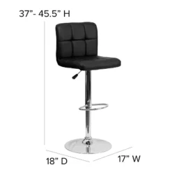 Flash Furniture Contemporary Quilted Vinyl Adjustable Height Barstool With Chrome Base 17 Flash Furniture Contemporary Quilted Vinyl Adjustable Height Barstool With Chrome Base -Flash Furniture Sales Store GUEST e284b854 260a 4129 b1d2 acb60d26ac15