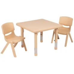 Flash Furniture 24" Square Plastic Height Adjustable Activity Table Set With 2 Chairs 23 Flash Furniture 24" Square Plastic Height Adjustable Activity Table Set With 2 Chairs -Flash Furniture Sales Store GUEST e32783d8 374a 4acb b04b 212cc126003e