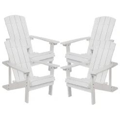 Flash Furniture Set Of 4 Charlestown All-Weather Poly Resin Wood Adirondack Chairs -Flash Furniture Sales Store GUEST e3da5669 eedc 45c4 8cca 5fc51f67ca61
