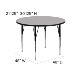 Flash Furniture 48'' Round Thermal Laminate Activity Table - Standard Height Adjustable Legs -Flash Furniture Sales Store GUEST e45228bd 954b 4fd4 81e2 19cb8dd11db7