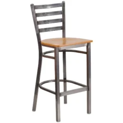 Flash Furniture Clear Coated Ladder Back Metal Restaurant Barstool -Flash Furniture Sales Store GUEST e5916e84 aeed 4b6c 8c3c 302e050de374
