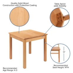 Flash Furniture Kids Natural Solid Wood Table And Chair Set For Classroom, Playroom, Kitchen 10 Flash Furniture Kids Natural Solid Wood Table And Chair Set For Classroom, Playroom, Kitchen -Flash Furniture Sales Store GUEST e5a73c9b d6bc 4c93 914c a3c34aa32636