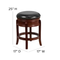 Flash Furniture 24'' High Backless Wood Counter Height Stool With Carved Apron And LeatherSoftSoft Swivel Seat -Flash Furniture Sales Store GUEST e74630a3 a2f0 4750 8789 6e0878688970