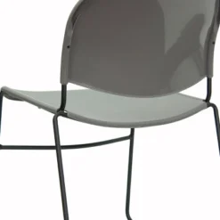 Flash Furniture HERCULES Series 880 Lb. Capacity Gray Ultra-Compact Stack Chair With Black Powder Coated Frame -Flash Furniture Sales Store GUEST e7fe4301 10d4 45c3 a480 8f868e75120c