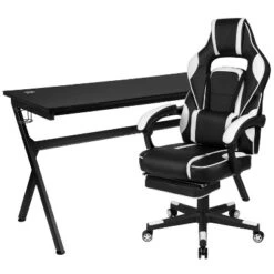 Flash Furniture Gaming Desk With Cup Holder/Headphone Hook/Removable Mousepad Top & Reclining Back/Arms Gaming Chair With Footrest -Flash Furniture Sales Store GUEST e83372ce 1d7b 4bba b0a1 0286982c596f