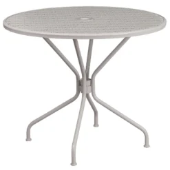 Flash Furniture Oia Commercial Grade 35.25" Round Indoor-Outdoor Steel Patio Table With Umbrella Hole -Flash Furniture Sales Store GUEST ea7b216b cd26 40bf a393 c64eb709971e