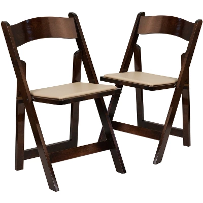 Flash Furniture 2 Pack HERCULES Series Wood Folding Chair With Vinyl Padded Seat 15 Flash Furniture 2 Pack HERCULES Series Wood Folding Chair With Vinyl Padded Seat - Image 15
