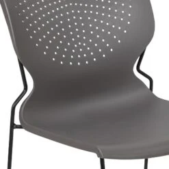 Flash Furniture HERCULES Series 661 Lb. Capacity Gray Full Back Stack Chair With Black Powder Coated Frame -Flash Furniture Sales Store GUEST eb2f1fc3 9000 4dba 83ce 4c10471c6ee3
