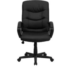 Mid-Back LeatherSoft Executive Swivel Office Chair With Three Line Horizontal Stitch Back And Arms Black - Flash Furniture -Flash Furniture Sales Store GUEST eb7c677a 73f2 4b0b bfd5 40cd135fadac