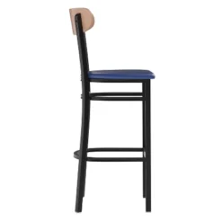 Flash Furniture Wright Commercial Grade Barstool With 500 LB. Capacity Steel Frame, Solid Wood Seat, And Boomerang Back -Flash Furniture Sales Store GUEST ec51ff53 7dd6 438c ac14 a82a1cff87da