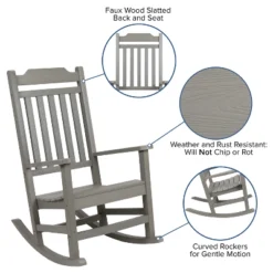 Flash Furniture Set Of 2 Winston All-Weather Faux Wood Rocking Chair -Flash Furniture Sales Store GUEST ec69f40d c22b 499a 9769 0a05dbea838a