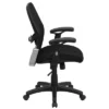 Mid-Back Black Super Mesh Executive Swivel Office Chair With Mesh Padded Seat - Belnick