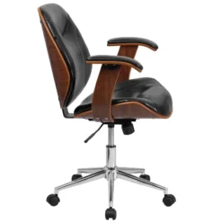 Flash Furniture Tansia Mid-Back Black LeatherSoft Executive Ergonomic Wood Swivel Office Chair With Arms 15 Flash Furniture Tansia Mid-Back Black LeatherSoft Executive Ergonomic Wood Swivel Office Chair With Arms -Flash Furniture Sales Store GUEST ecfecfd7 e997 44cb b989 cd17c3519a93