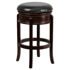 Flash Furniture 29'' High Backless Wood Barstool With Carved Apron And LeatherSoftSoft Swivel Seat -Flash Furniture Sales Store GUEST ee4bdc52 9a66 4c10 bda8 0404f3eb5354