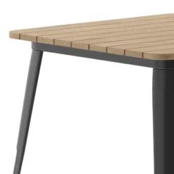 Flash Furniture Declan Commercial Grade Indoor/Outdoor Dining Table, 31.5" Square All Weather Poly Resin Top With Steel Base -Flash Furniture Sales Store GUEST ee608c44 8f25 4e5c b1e3 e670ac598588