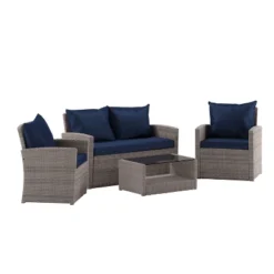 Flash Furniture Aransas Series 4 Piece Patio Set With Back Pillows And Seat Cushions -Flash Furniture Sales Store GUEST ef7cd774 42d1 4058 b63f b12eb52ffcea