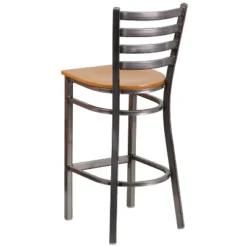 Flash Furniture Clear Coated Ladder Back Metal Restaurant Barstool -Flash Furniture Sales Store GUEST effe7cfc 0b20 4828 84d6 b1f8ba81ba6e