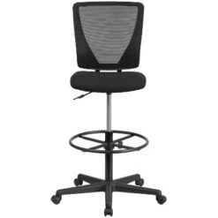 Flash Furniture Ergonomic Mid-Back Mesh Drafting Chair With Black Fabric Seat And Adjustable Foot Ring -Flash Furniture Sales Store GUEST f0347d9c 7684 4134 9b85 eab0146fac20