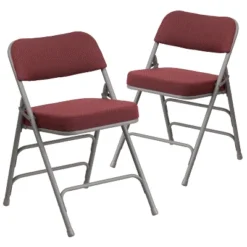 Flash Furniture 2 Pack HERCULES Series Premium Curved Triple Braced & Hinged Fabric Upholstered Metal Folding Chair -Flash Furniture Sales Store GUEST f13d9e06 cfdd 4a85 8452 5936b550417f