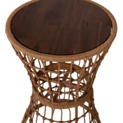 Flash Furniture Devon Indoor/Outdoor Natural Finish Rattan Rope Table With Acacia Wood Top, Fade And Weather Resistant -Flash Furniture Sales Store GUEST f1f3c09b bc72 419d af21 f83757268d1f