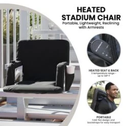 Flash Furniture Malta Portable Heated Reclining Stadium Chair With Armrests, Heated Padded Back & Heated Seat With Dual Storage Pockets And Backpack Straps -Flash Furniture Sales Store GUEST f229c872 ad95 4eb4 976c 59f970b72b3a