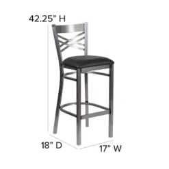 Flash Furniture Clear Coated ''X'' Back Metal Restaurant Barstool -Flash Furniture Sales Store GUEST f25d98c1 a908 4474 8748 85af93d0f0e0