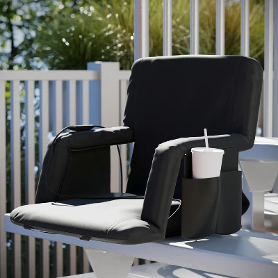 Flash Furniture Malta Portable Heated Reclining Stadium Chair With Armrests, Padded Back & Heated Seat With Dual Storage Pockets And Backpack Straps 1 Flash Furniture Malta Portable Heated Reclining Stadium Chair With Armrests, Padded Back & Heated Seat With Dual Storage Pockets And Backpack Straps