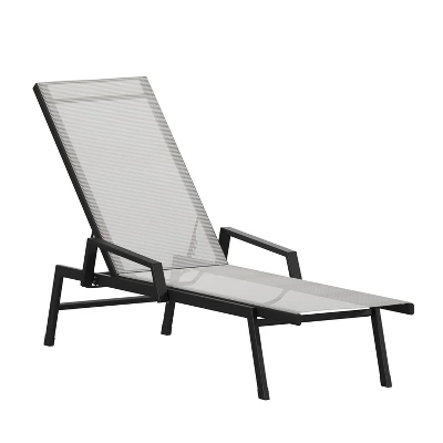 Flash Furniture Brazos Adjustable Chaise Lounge Chair With Arms, All-Weather Outdoor Five-Position Recliner 13 Flash Furniture Brazos Adjustable Chaise Lounge Chair With Arms, All-Weather Outdoor Five-Position Recliner - Image 13