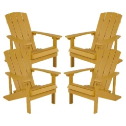 Flash Furniture Set Of 4 Charlestown All-Weather Poly Resin Wood Adirondack Chairs -Flash Furniture Sales Store GUEST f4d990a6 1c55 4141 b94e f67af8b4bb72