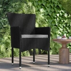 Flash Furniture Maxim Modern Wicker Patio Armchairs For Deck Or Backyard, Fade And Weather-Resistant Frames And Cushions -Flash Furniture Sales Store GUEST f53ed0b1 893d 4a0d 823a 90ddac8337fc