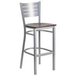 Flash Furniture Silver Slat Back Metal Restaurant Barstool -Flash Furniture Sales Store GUEST f5568b91 1966 428c 855e 4b4daaba1f0a