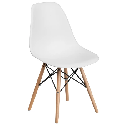 Flash Furniture Elon Series Plastic Chair With Wooden Legs 15 Flash Furniture Elon Series Plastic Chair With Wooden Legs - Image 15