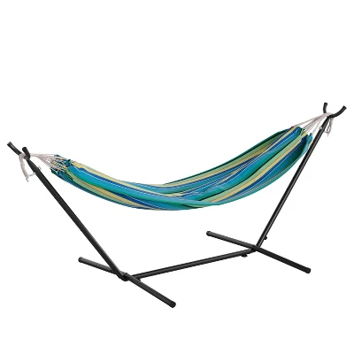 Flash Furniture Lola 2 Person Hammock With Stand And Premium Carry Bag, Cotton Hammock With Space Saving Steel Stand, 450 LBS. Static Weight Capacity 10 Flash Furniture Lola 2 Person Hammock With Stand And Premium Carry Bag, Cotton Hammock With Space Saving Steel Stand, 450 LBS. Static Weight Capacity - Image 10
