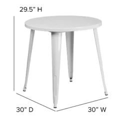 Flash Furniture Commercial Grade 30" Round Metal Indoor-Outdoor Table -Flash Furniture Sales Store GUEST f695f221 c7ab 444b bee7 e980a0281911