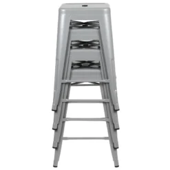 Flash Furniture 24" High Metal Counter-Height, Indoor Bar Stool - Stackable Set Of 4 -Flash Furniture Sales Store GUEST f69813cc d240 4e0e b391 0d59a4e3bb28