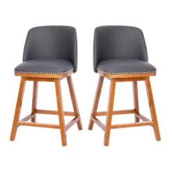 Flash Furniture Julia Set Of 2 Transitional Upholstered Counter Stools With Nailhead Trim And Solid Wood Frames -Flash Furniture Sales Store GUEST f6a186bf 2844 4b44 ae96 5bf753057b3c