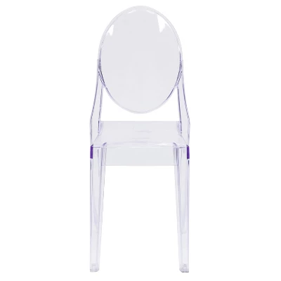 Flash Furniture Ghost Side Chair In Transparent Crystal 8 Flash Furniture Ghost Side Chair In Transparent Crystal - Image 8