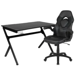 Flash Furniture Gaming Desk And Racing Chair Set With Cup Holder, Headphone Hook & 2 Wire Management Holes -Flash Furniture Sales Store GUEST f702ca34 7b2e 488d 91a4 37953ccf79a0