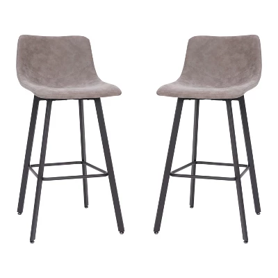 Flash Furniture Caleb Modern Armless 30 Inch Bar Height Commercial Grade Barstools With Footrests And Matte Iron Frames, Set Of 2 13 Flash Furniture Caleb Modern Armless 30 Inch Bar Height Commercial Grade Barstools With Footrests And Matte Iron Frames, Set Of 2 - Image 13
