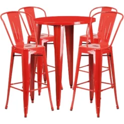 Flash Furniture Commercial Grade 30" Round Metal Indoor-Outdoor Bar Table Set With 4 Cafe Stools 12 Flash Furniture Commercial Grade 30" Round Metal Indoor-Outdoor Bar Table Set With 4 Cafe Stools -Flash Furniture Sales Store GUEST f8059b2e 7580 425f a5cc a86f571501cf