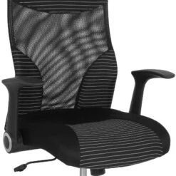 Flash Furniture Milford High Back Ergonomic Office Chair With Contemporary Mesh Design In Black And White -Flash Furniture Sales Store GUEST f9fd88bc 9a99 444a b12d f1fedefe132e