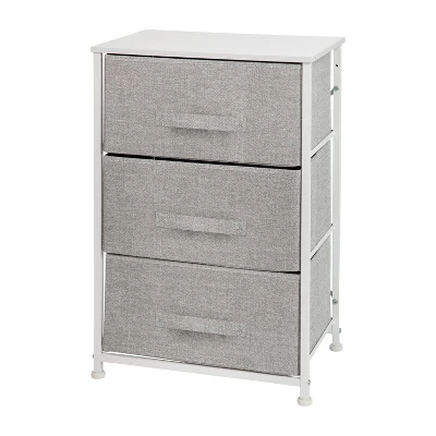 Flash Furniture 3 Drawer Wood Top Cast Iron Frame Vertical Storage Dresser With Easy Pull Fabric Drawers 10 Flash Furniture 3 Drawer Wood Top Cast Iron Frame Vertical Storage Dresser With Easy Pull Fabric Drawers - Image 10