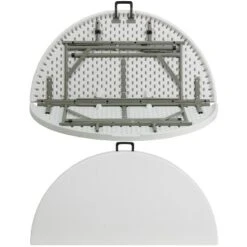 Flash Furniture 4-Foot Round Bi-Fold Granite White Plastic Banquet And Event Folding Table With Carrying Handle -Flash Furniture Sales Store GUEST fb130b4a 7d18 4d03 9609 cb61f3edee98