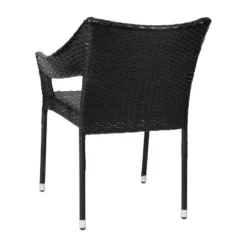 Flash Furniture Ethan Set Of 4 Commercial Grade Stacking Patio Chairs, All Weather PE Rattan Wicker Patio Dining Chairs -Flash Furniture Sales Store GUEST fcbf4d49 4e09 425e 955a 141efc09aae0 2