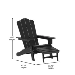 Flash Furniture Halifax HDPE Adirondack Chair With Cup Holder And Pull Out Ottoman, All-Weather HDPE Indoor/Outdoor Lounge Chair -Flash Furniture Sales Store GUEST fefd769b fc96 4ec9 9cf0 f3180679939d