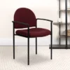 Flash Furniture Comfort Stackable Steel Side Reception Chair With Arms